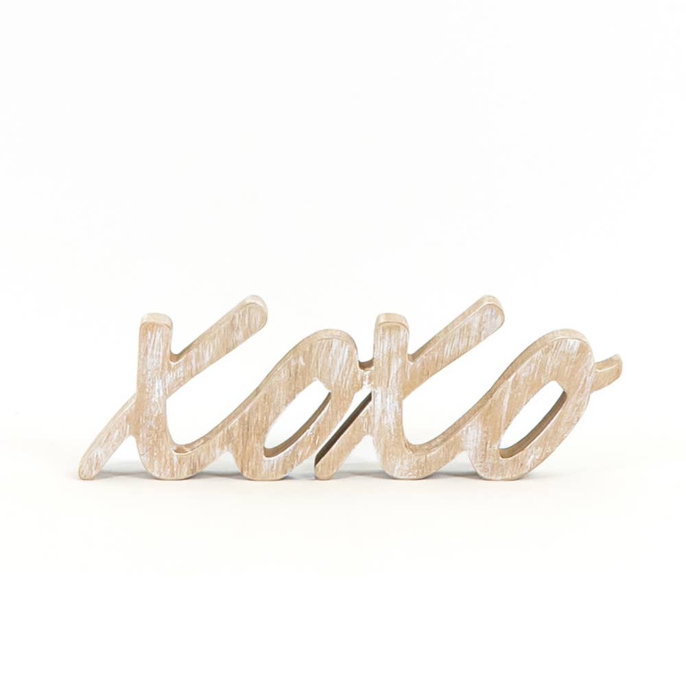 XOXO Wood cutout 9.5x3.25x1