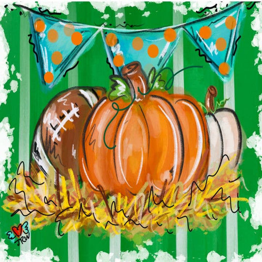 JENNIE'S PUMPKINS & FOOTBALL SQUARE SWAP: Square