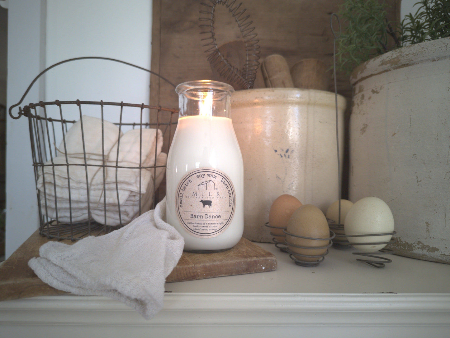 Milk Bottle Candle 13 oz: 1768 Balsam Fir