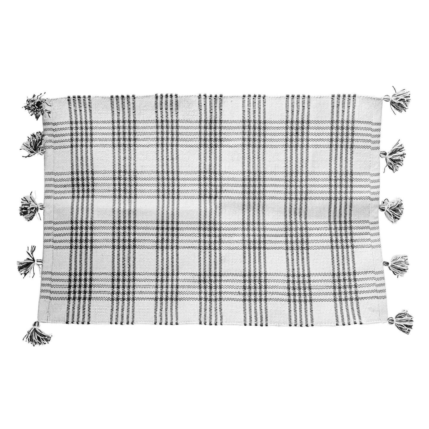 Remi 2x3 Foot Plaid Outdoor Rug Gray Polyester Fall Decor