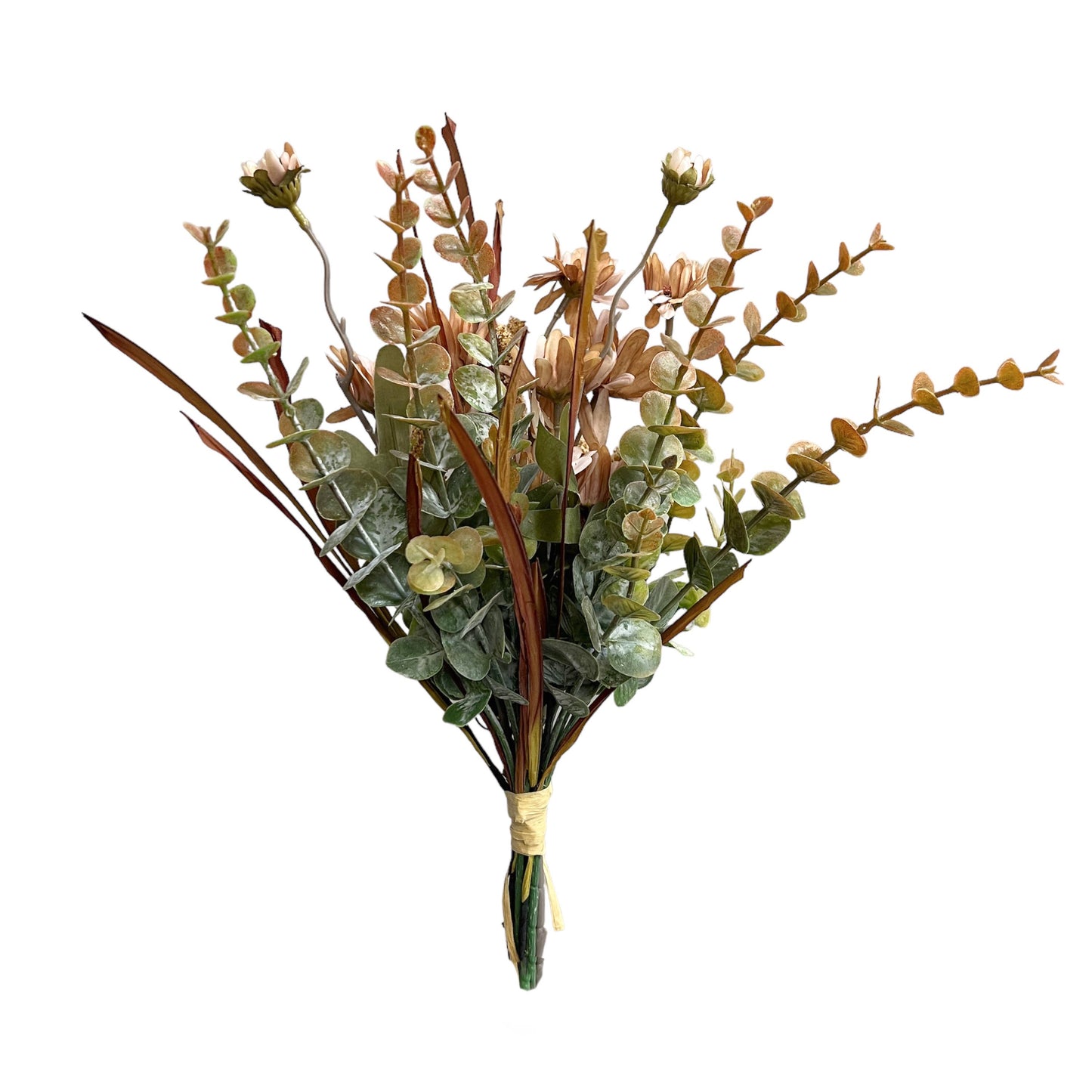 Artificial Daisy and Eucalyptus Flower Bouquet for Home Deco