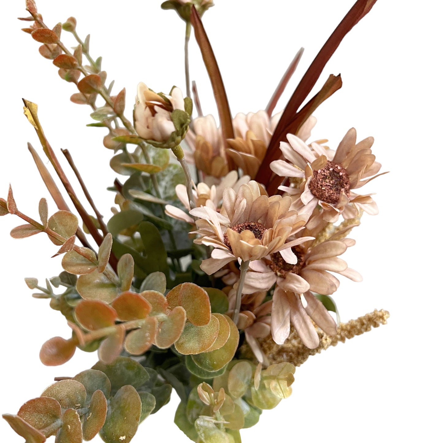 Artificial Daisy and Eucalyptus Flower Bouquet for Home Deco