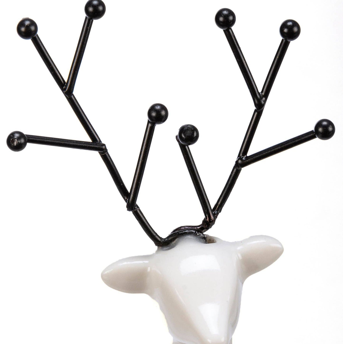 Black & White Deer Figurine Set