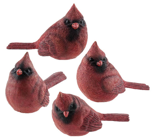 Small Resin Cardinal, 4 Assorted