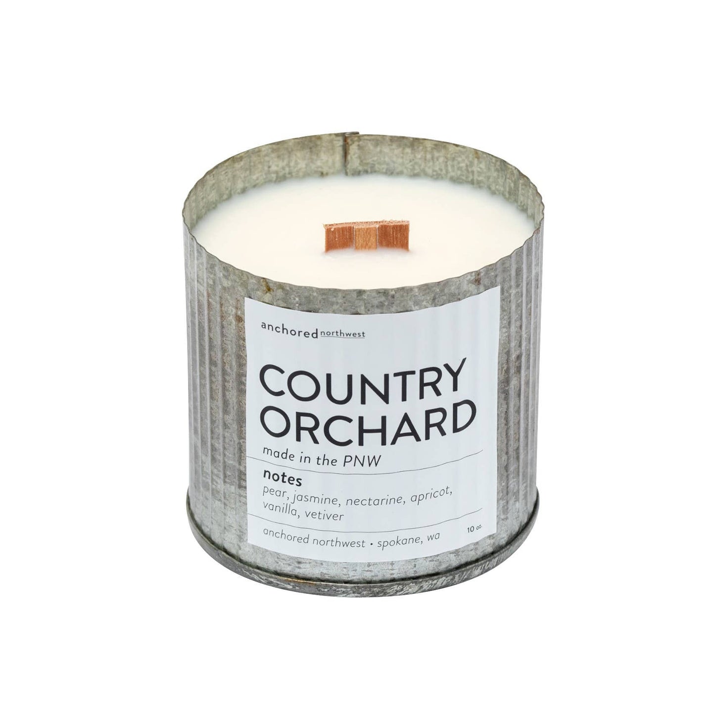 Country Orchard Wood Wick Rustic Farmhouse Soy Candle: 10oz