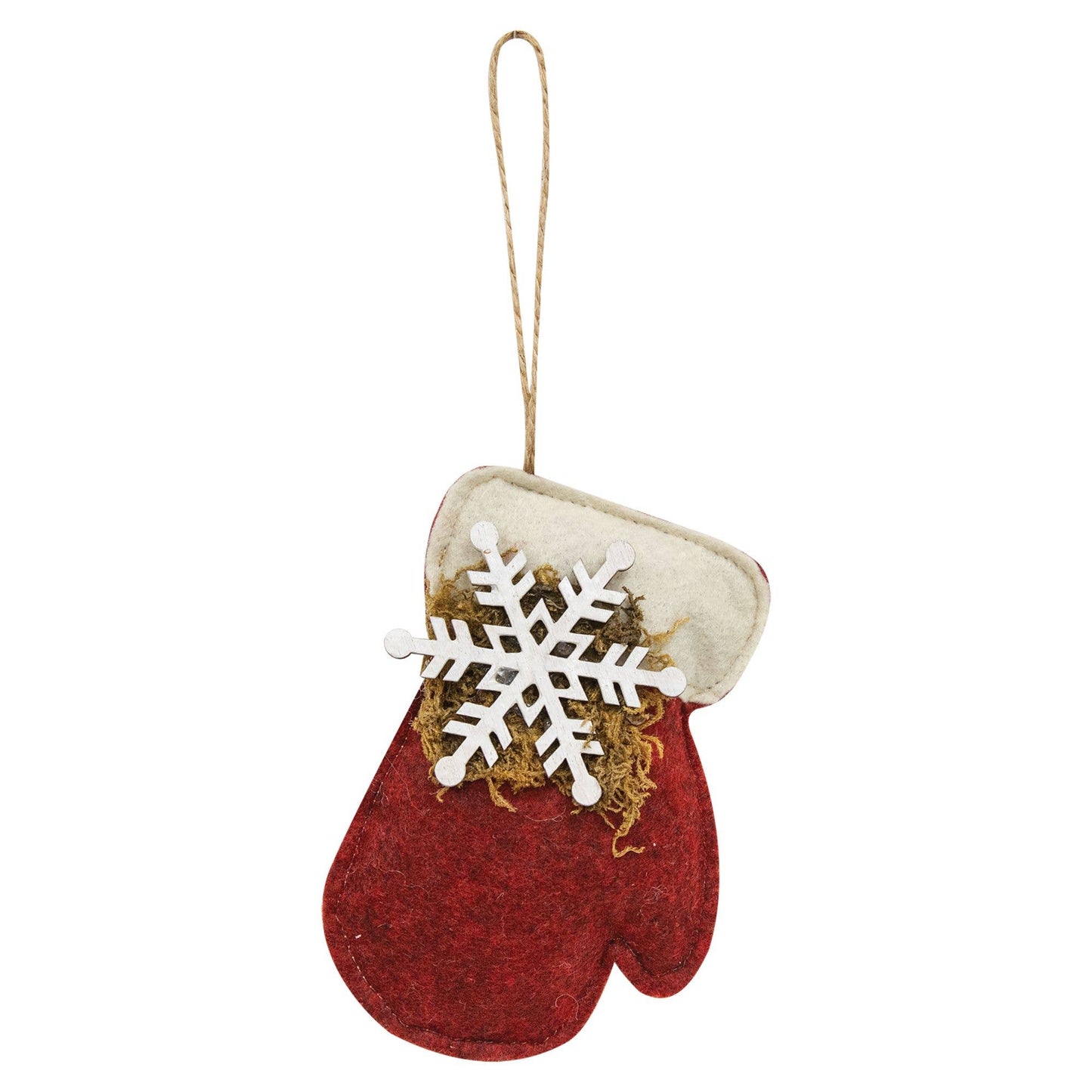 Snowflake Mitten Felt Ornament