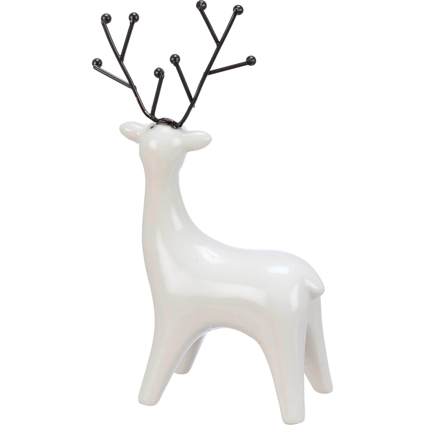 Black & White Deer Figurine Set