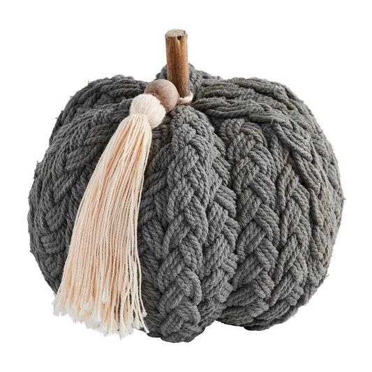 Gray Braided Rope Pumpkin