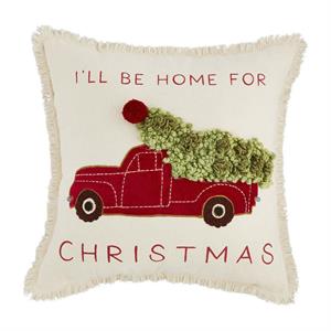 TRUCK APPLIQUE FARM PILLOW