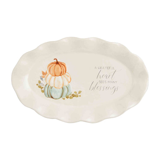 A Grateful Heart Sentiment Plate