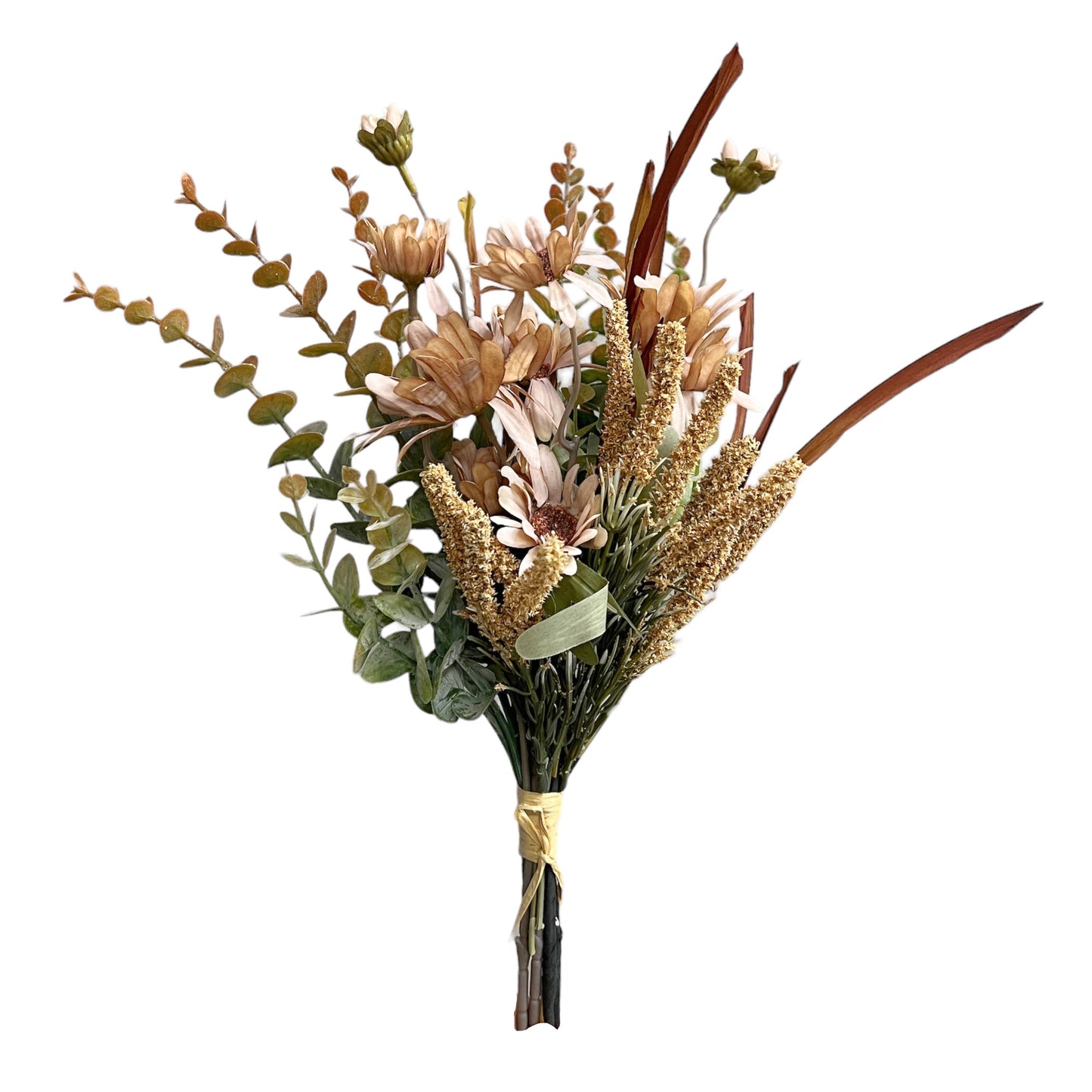 Artificial Daisy and Eucalyptus Flower Bouquet for Home Deco