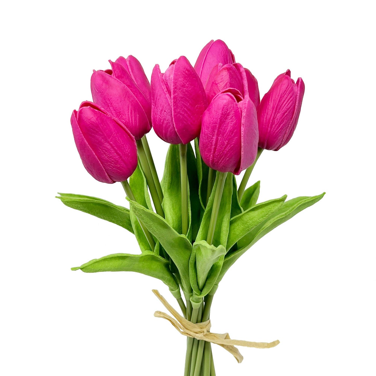 Artificial Real Touch Tulip Stems (Bunch of 10): Watermelon