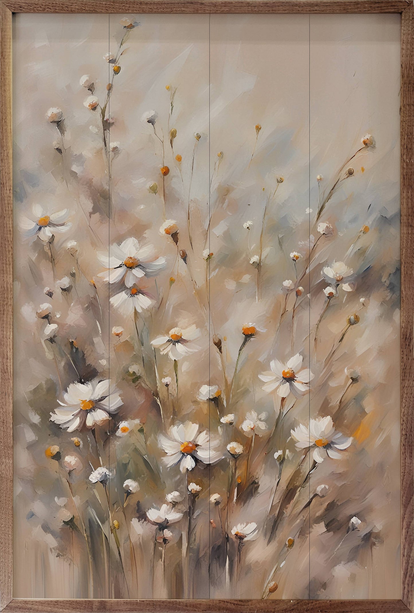 Brown And Tan Daisies: 16 x 24 x 1.5