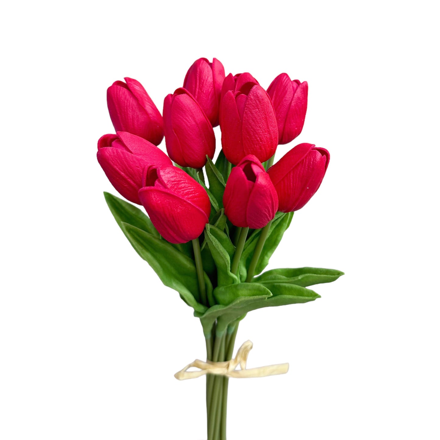 Artificial Real Touch Tulip Stems (Bunch of 10): Watermelon