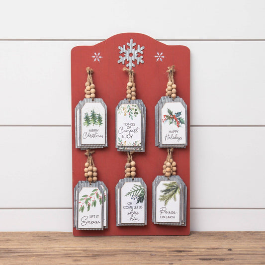 Corrugated Metal Tag Ornaments