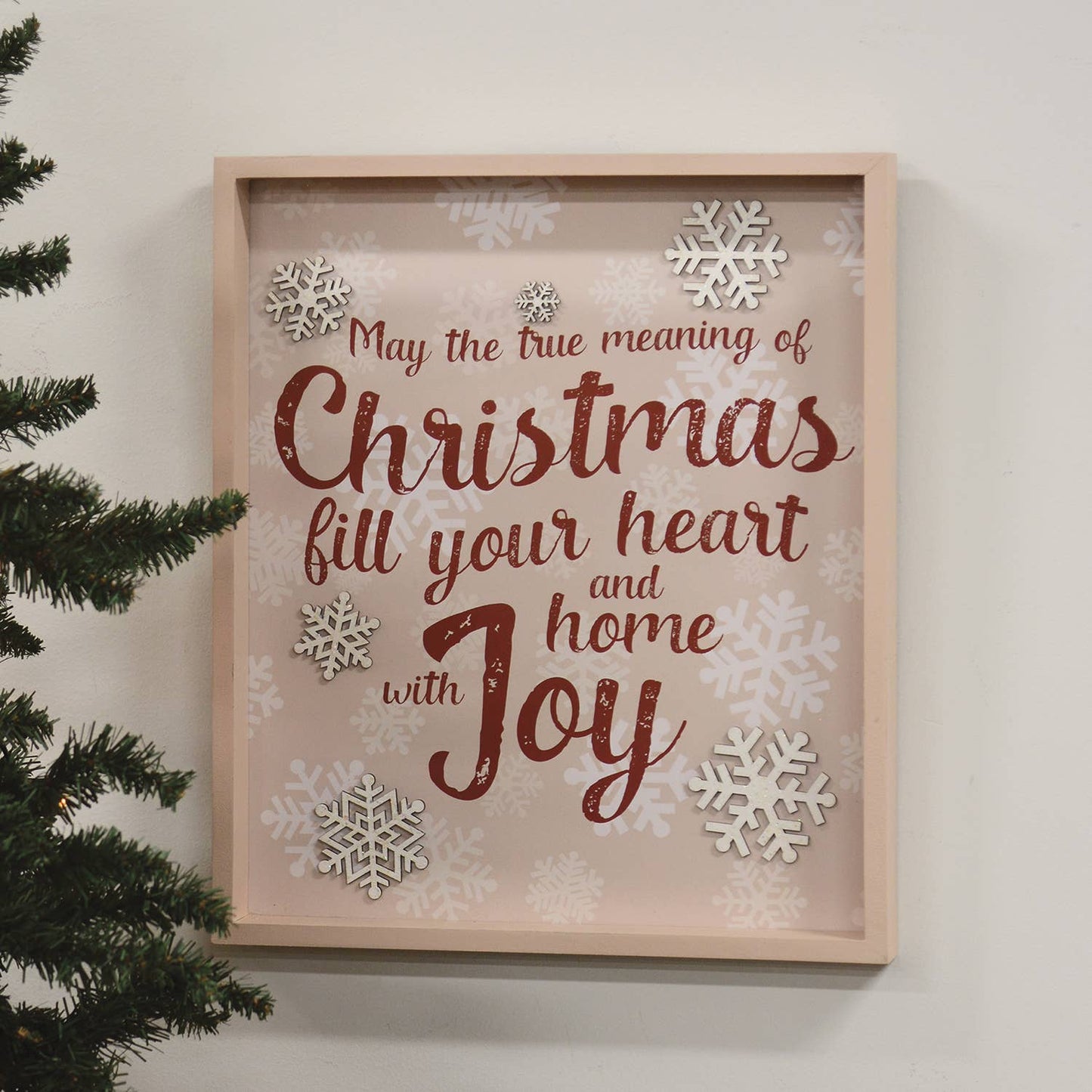 True Meaning of Christmas Snowflakes Frame