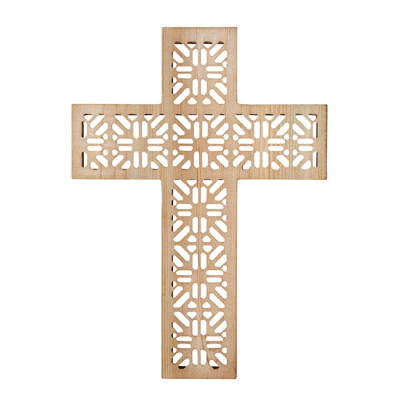 Floral Rattan Cross