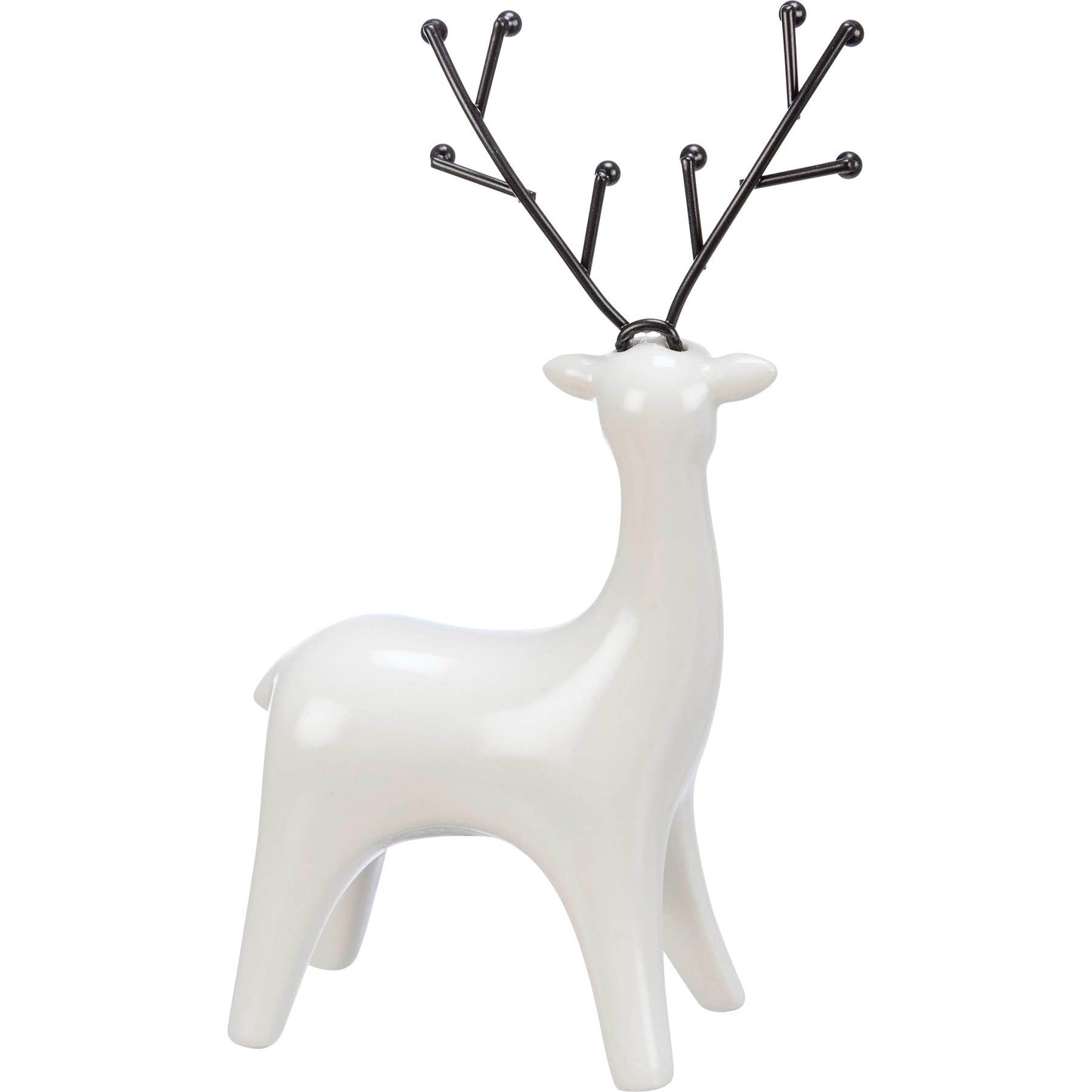 Black & White Deer Figurine Set