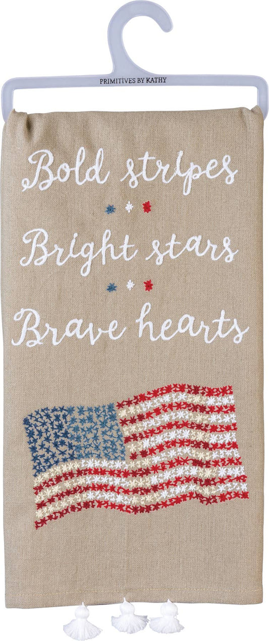 Bright Stars Brave Hearts Kitchen Towel