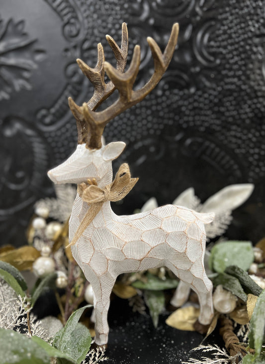 Large Crackle Resin Deer 12in