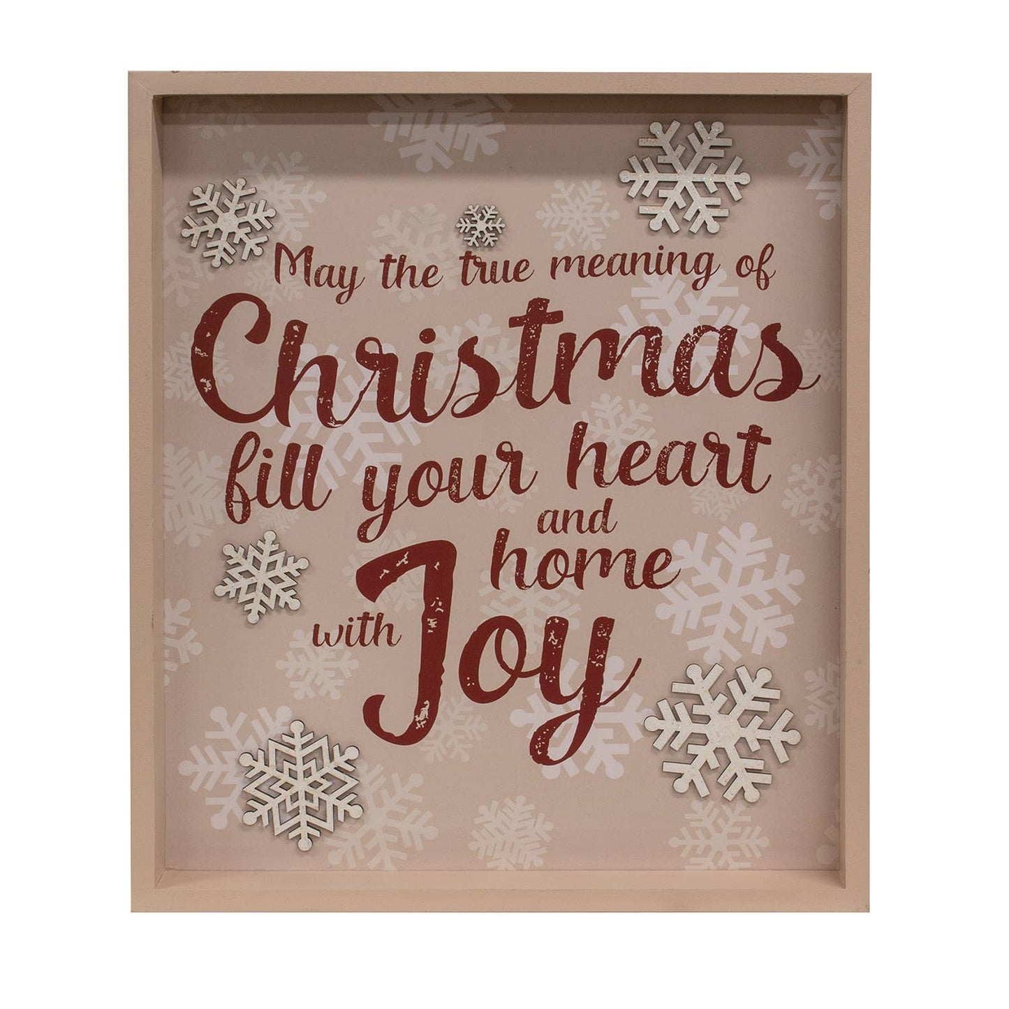 True Meaning of Christmas Snowflakes Frame