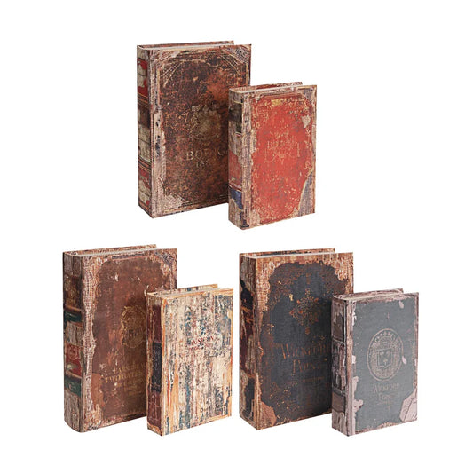 Distressed Book Box Set of 2