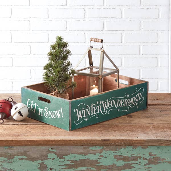 Winter Wonderland Holiday Wood Crate