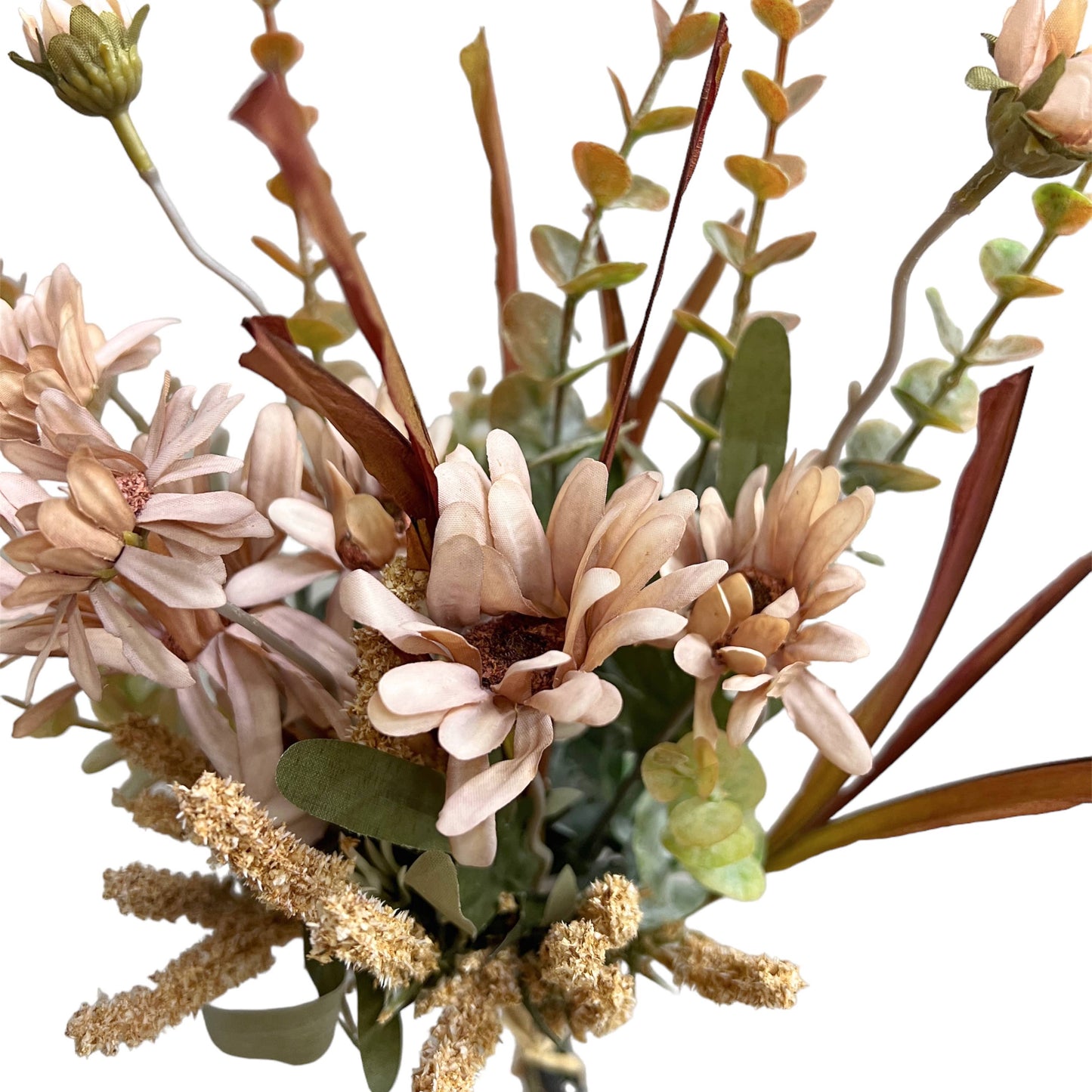 Artificial Daisy and Eucalyptus Flower Bouquet for Home Deco