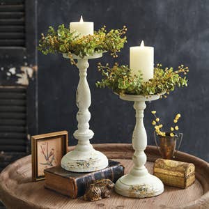 Set of Two Cressida Pillar Candle Holders