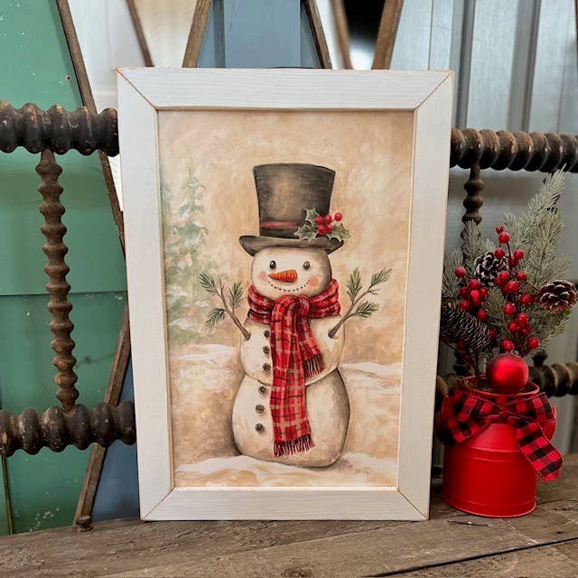 ART1377 Vintage Snowman: Black