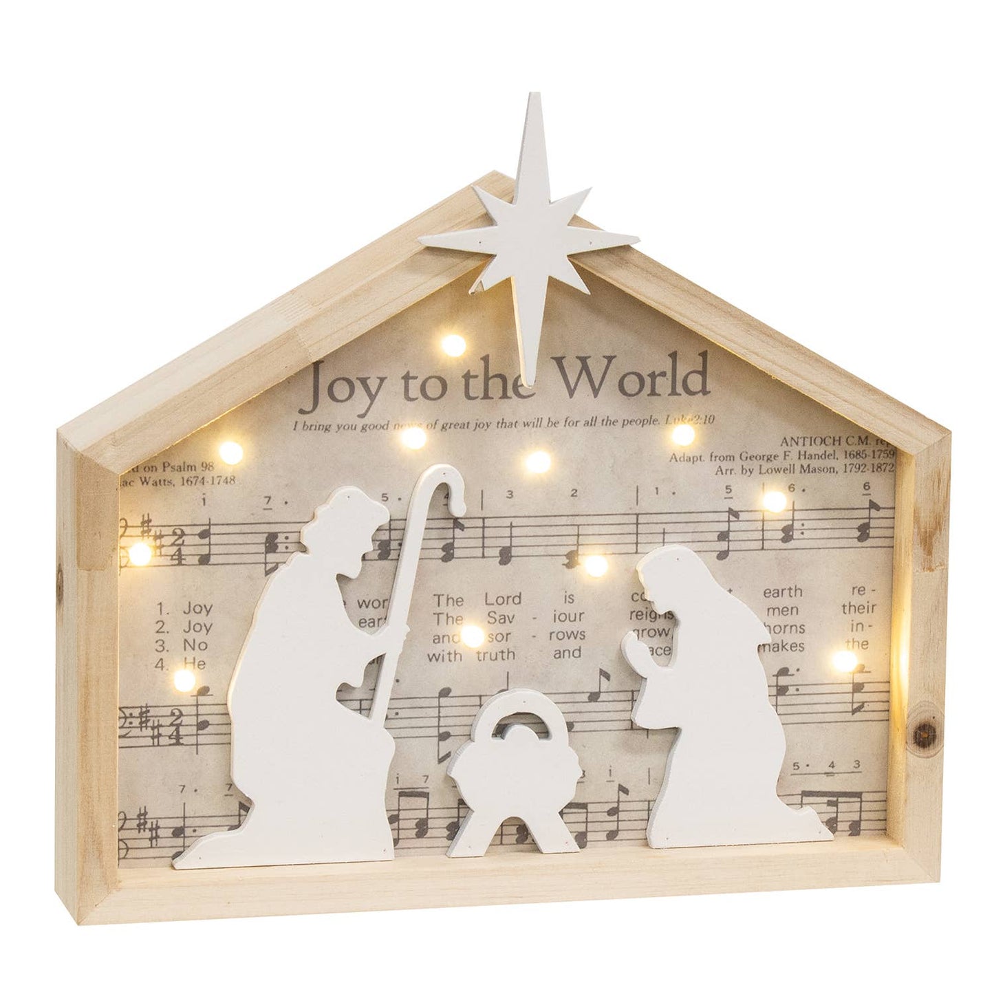 Joy to the World LED Nativity Frame