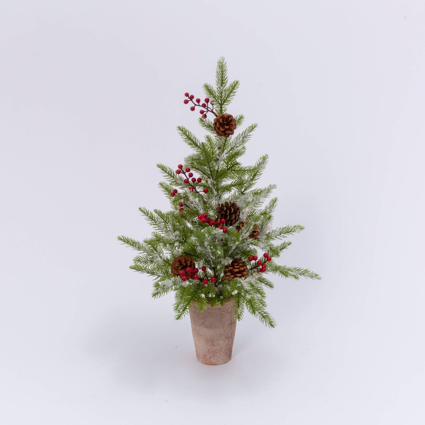 26"H Potted Pine Tree w/ Berry & Pinecone