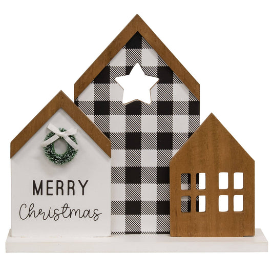 Merry Christmas Woodland Cutout Home