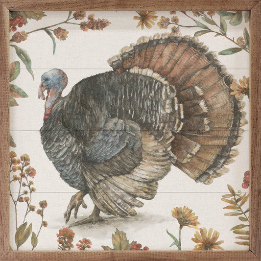 Bountiful Harvest I Turkey By Leslie Trimbach: 8 x 8 x 1.5