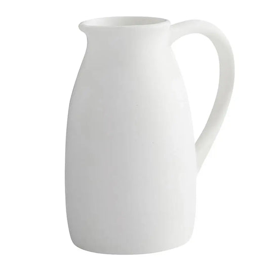 White Ceramic Pitcher - Large