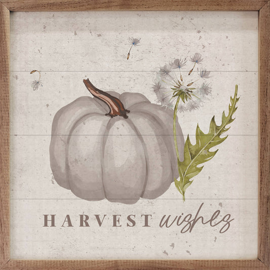 Harvest Wishes White Pumpkin Whitewash