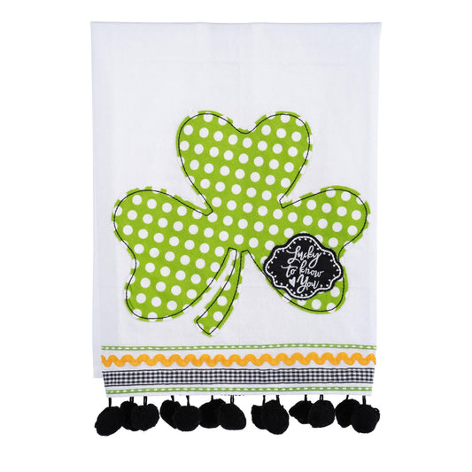 Lucky To Know You Shamrock Tea Towel