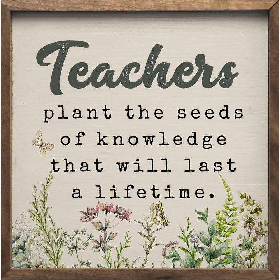 Teachers Plant The Seeds  Floral White