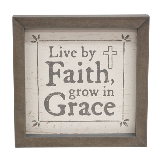 Live By Faith Framed Sign