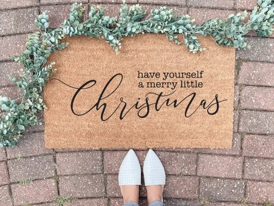 Merry Little Christmas Doormat Holiday Decorations Welcome M