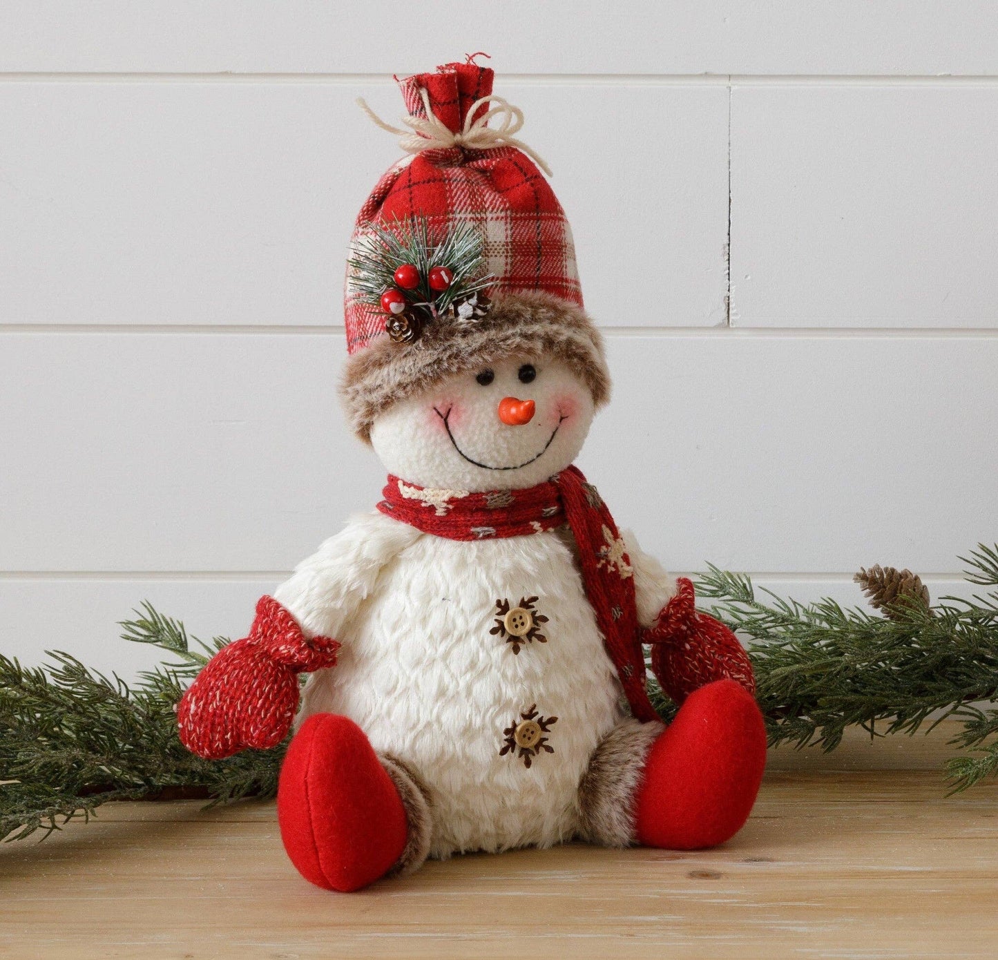 Cozy Friends Snowman Sitting With Knit Cap (PC)