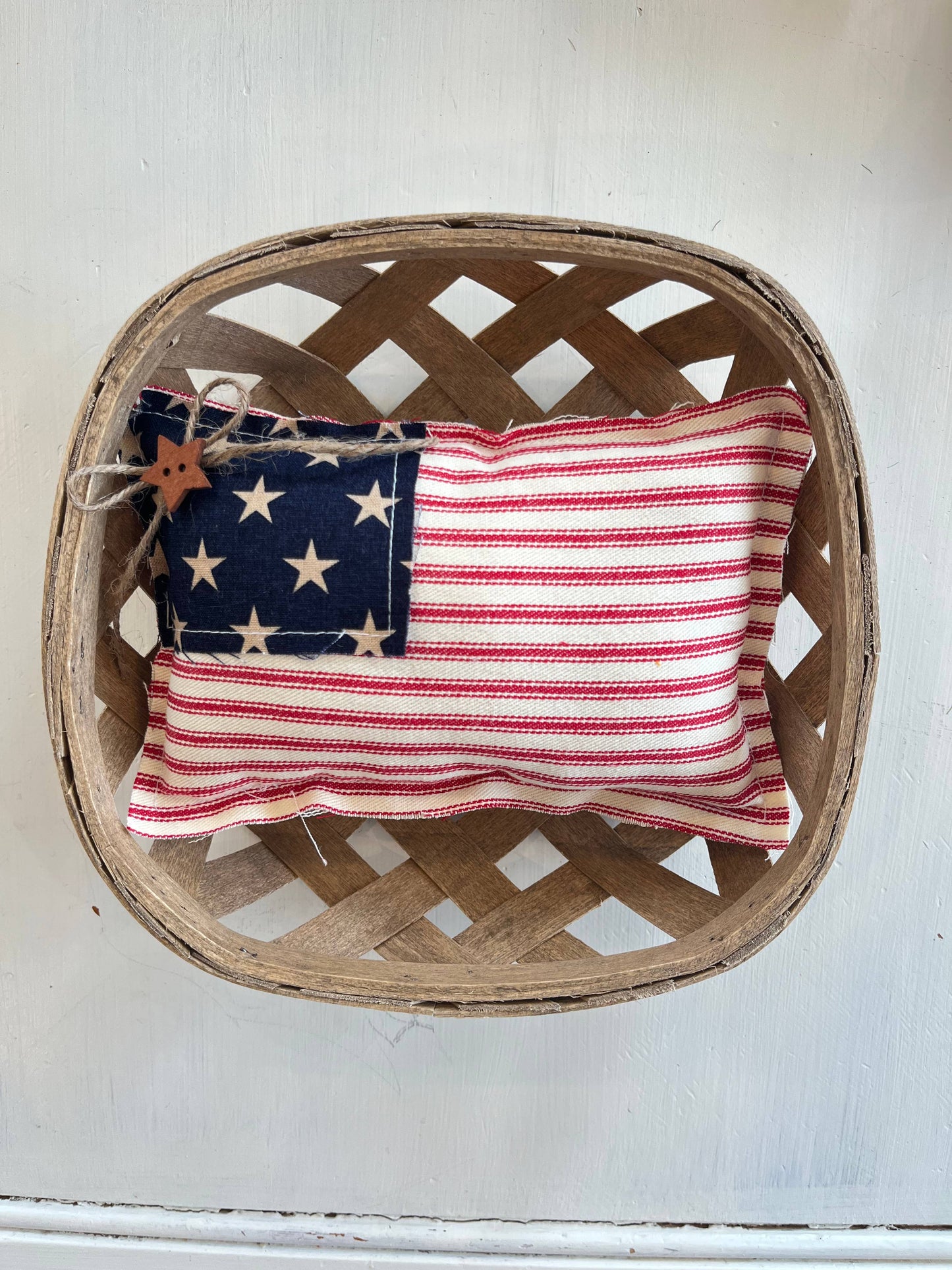 4th of July American Flag Mini Pillow-Vintage | Home Decor