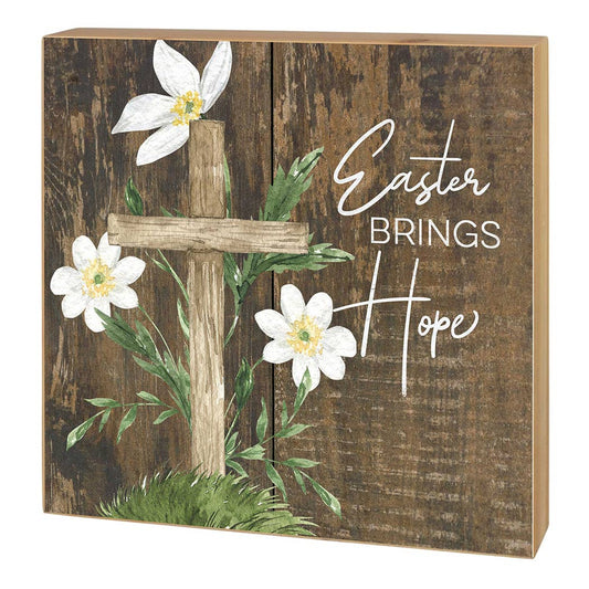 5x5 Easter Brings Hope Cross and Flowers Block