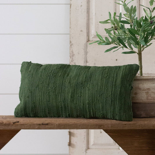 Lumbar Pillow - Chindi Weave, Green (PC)