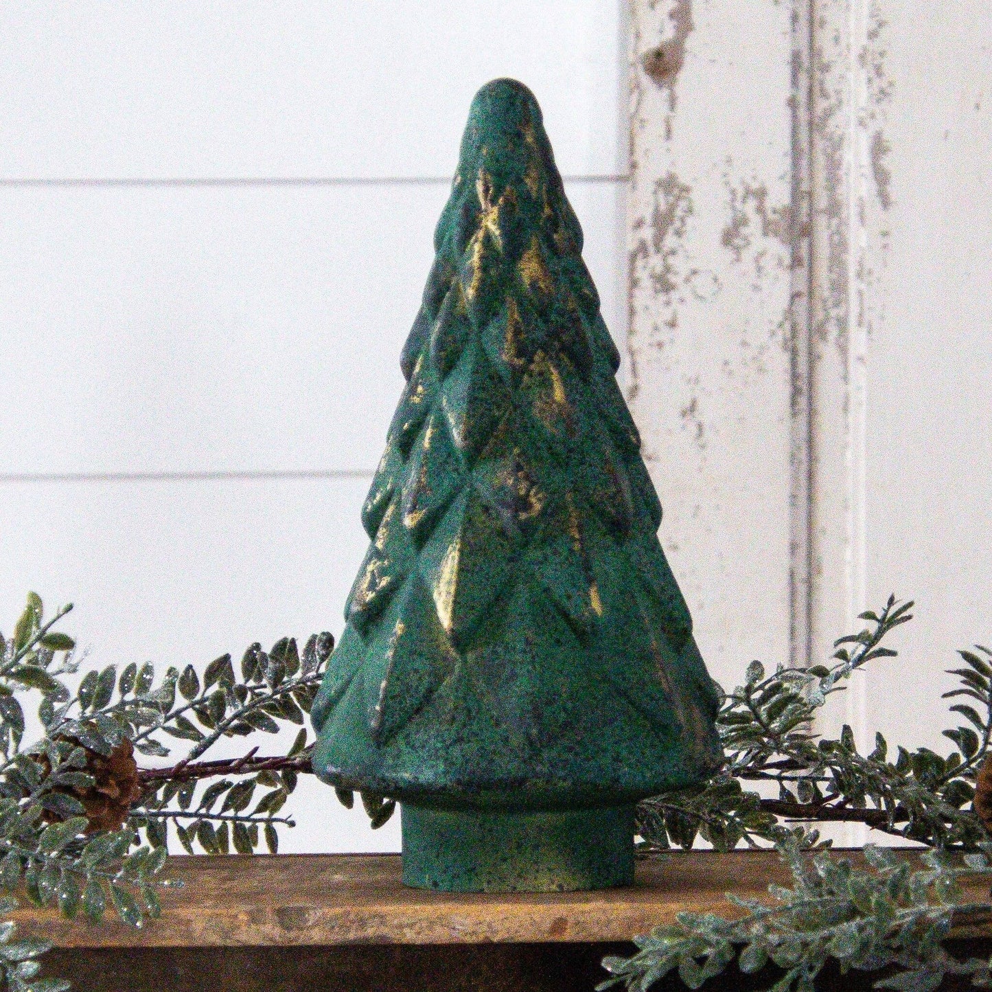 Spruce Green Mercury Glass Tree, Lg (PC)