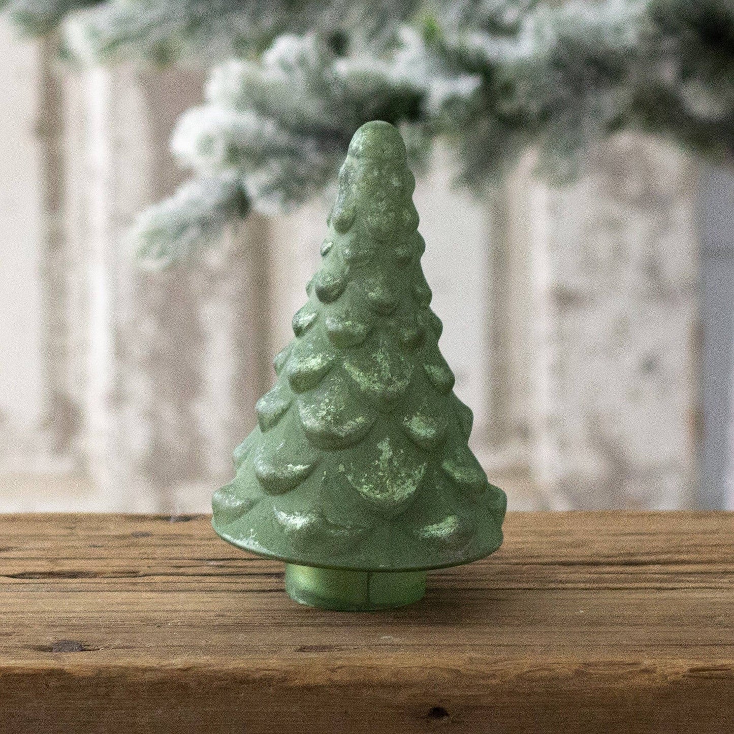 Frosty Green Mercury Glass Tree, Sm (PC)