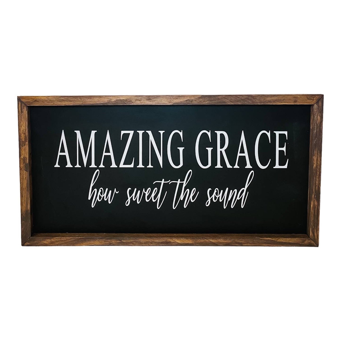 Amazing Grace How Sweet Hanging Farmhouse Sign 12x24