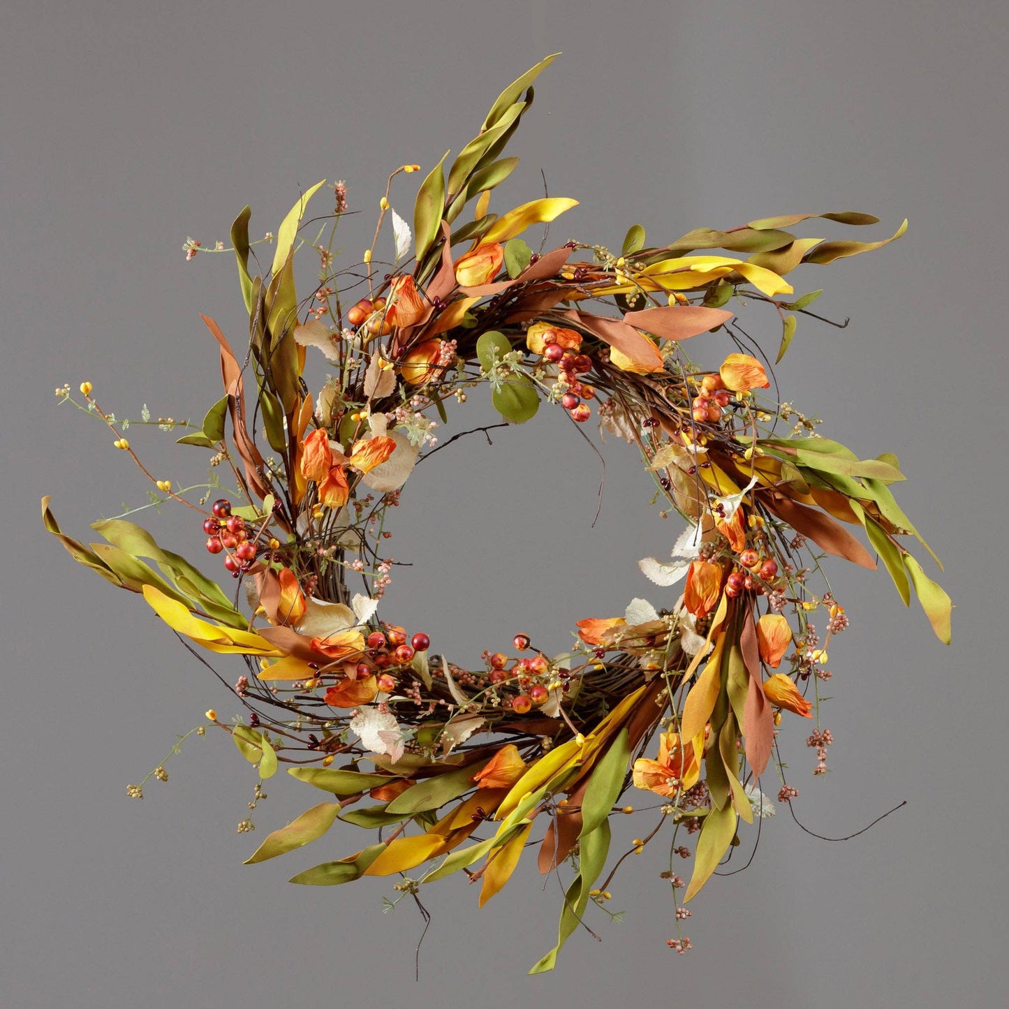 Wreath - Twig, Pods, Berries, Fall Foliage